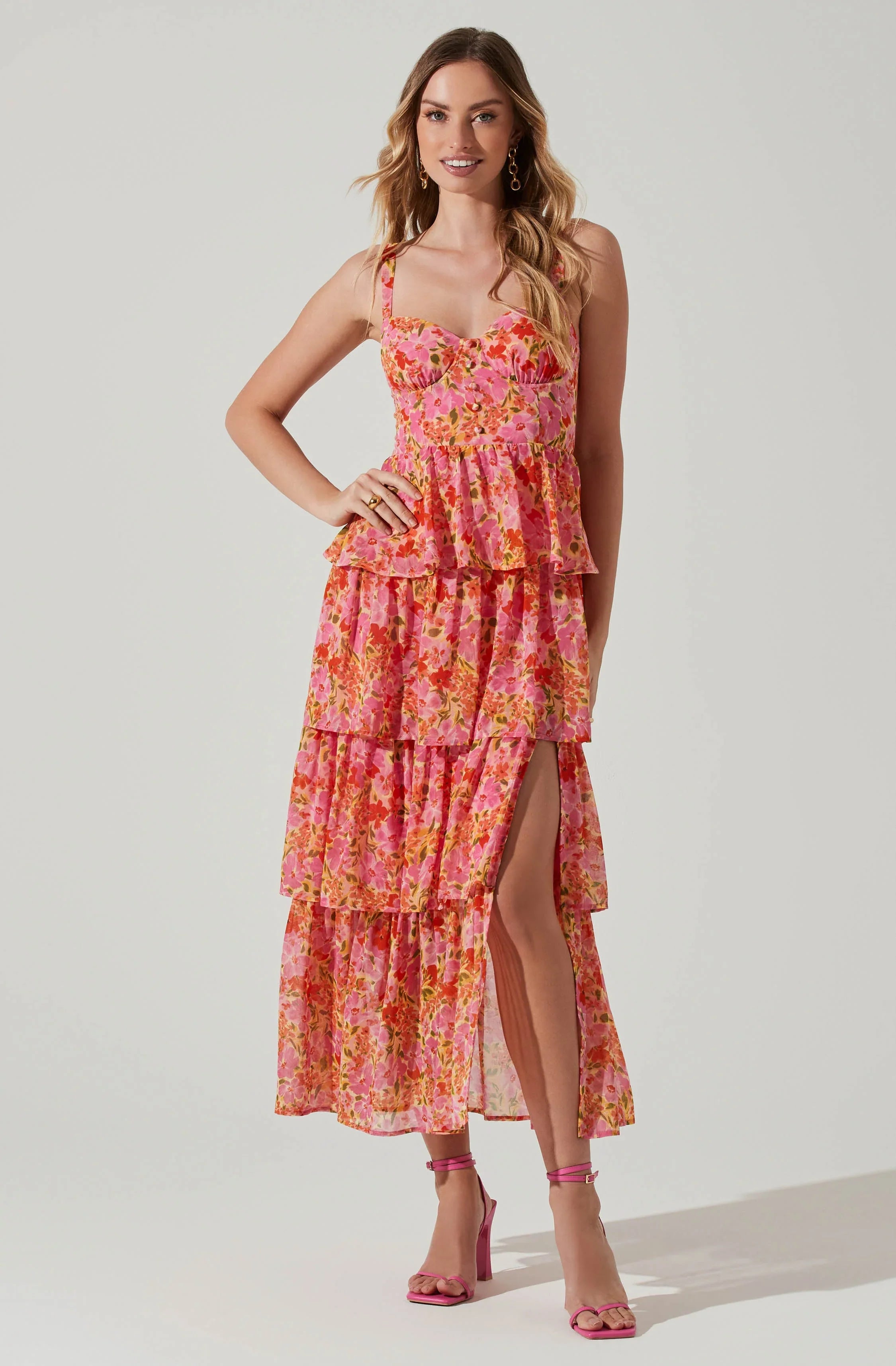 Lbruh Midsummer Floral Tiered Maxi Dress