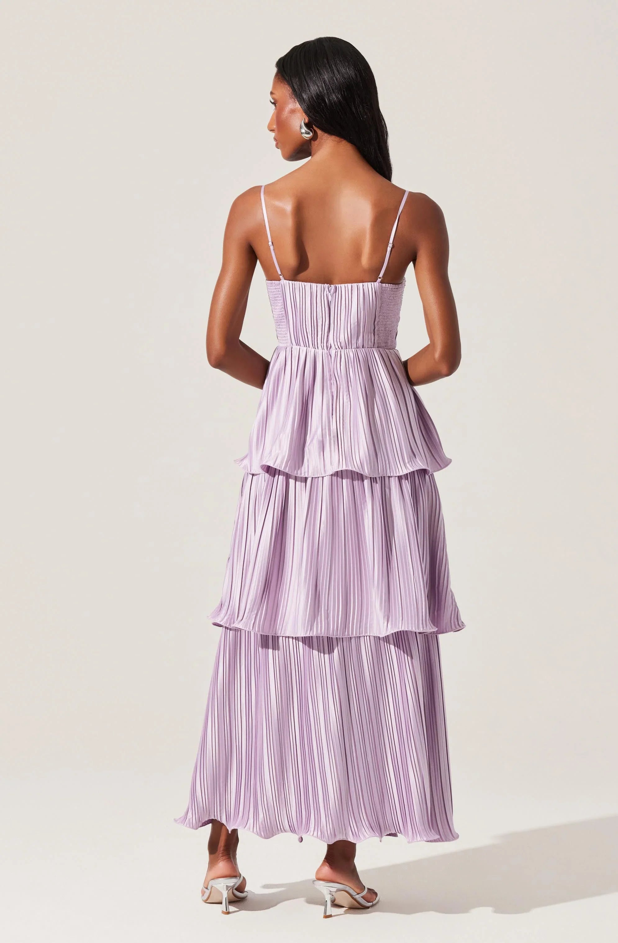 Inixyf Lupin Pleated Tiered Maxi Dress