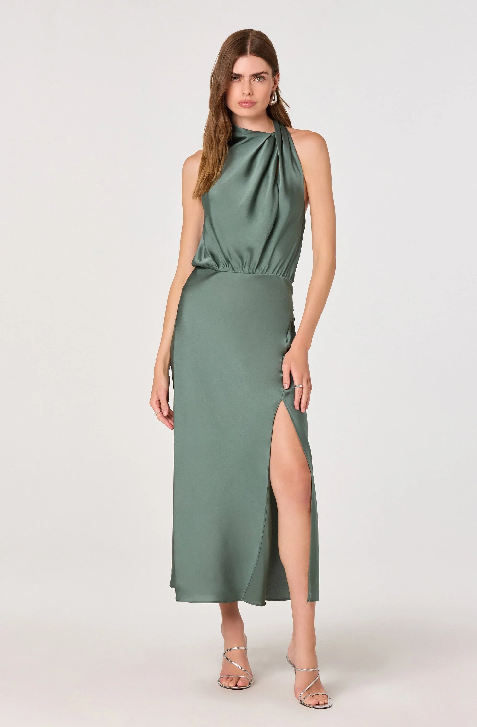 Lbruh Jelyn Satin Midi Dress