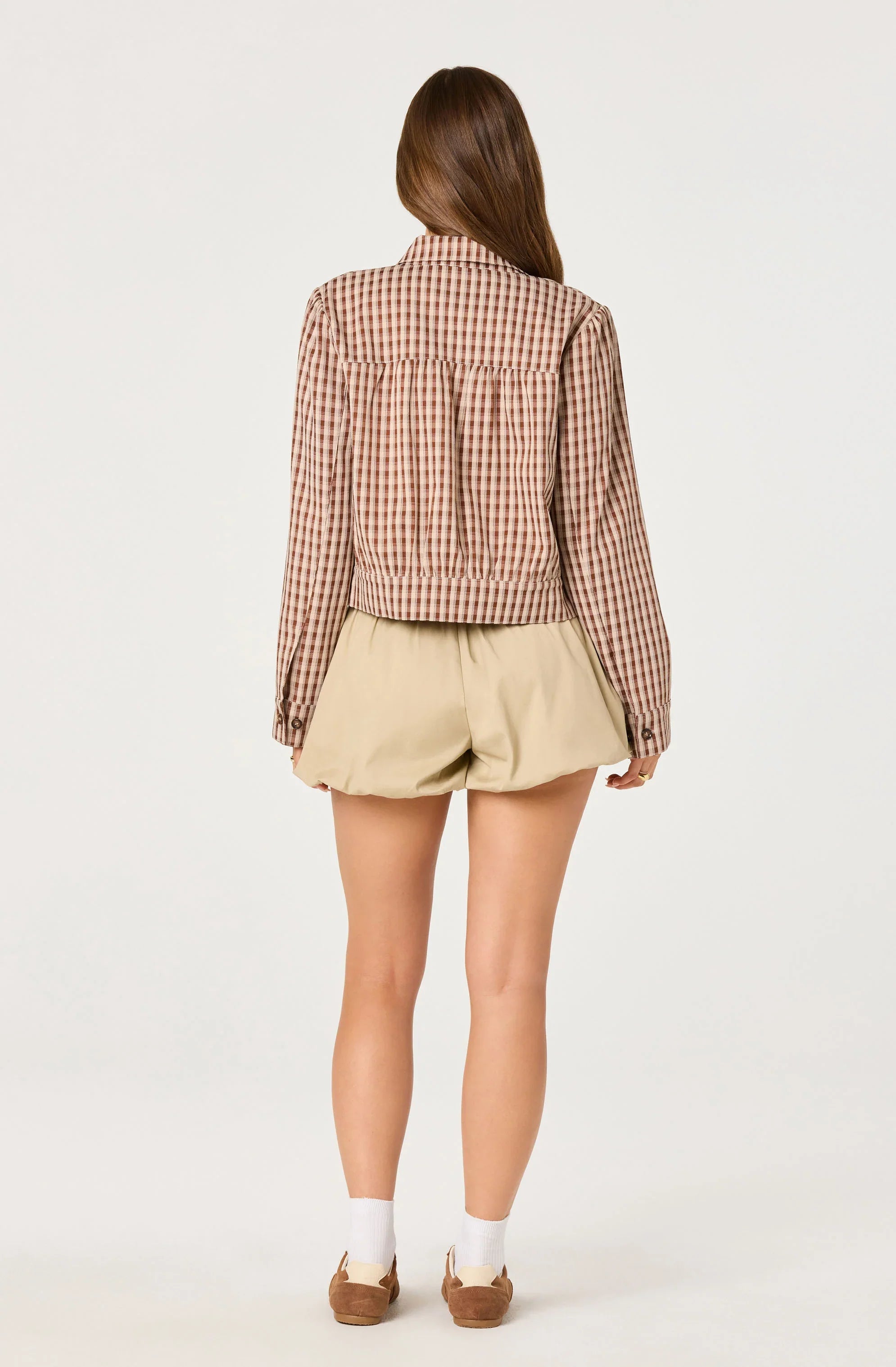 Inixyf Jesse Plaid Cropped Jacket