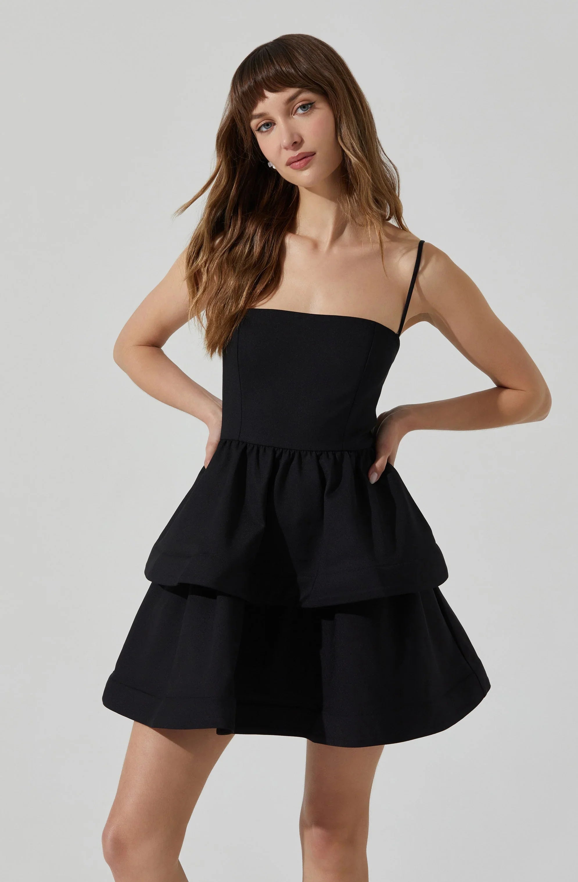Lbruh Leola Tiered Skater Mini Dress