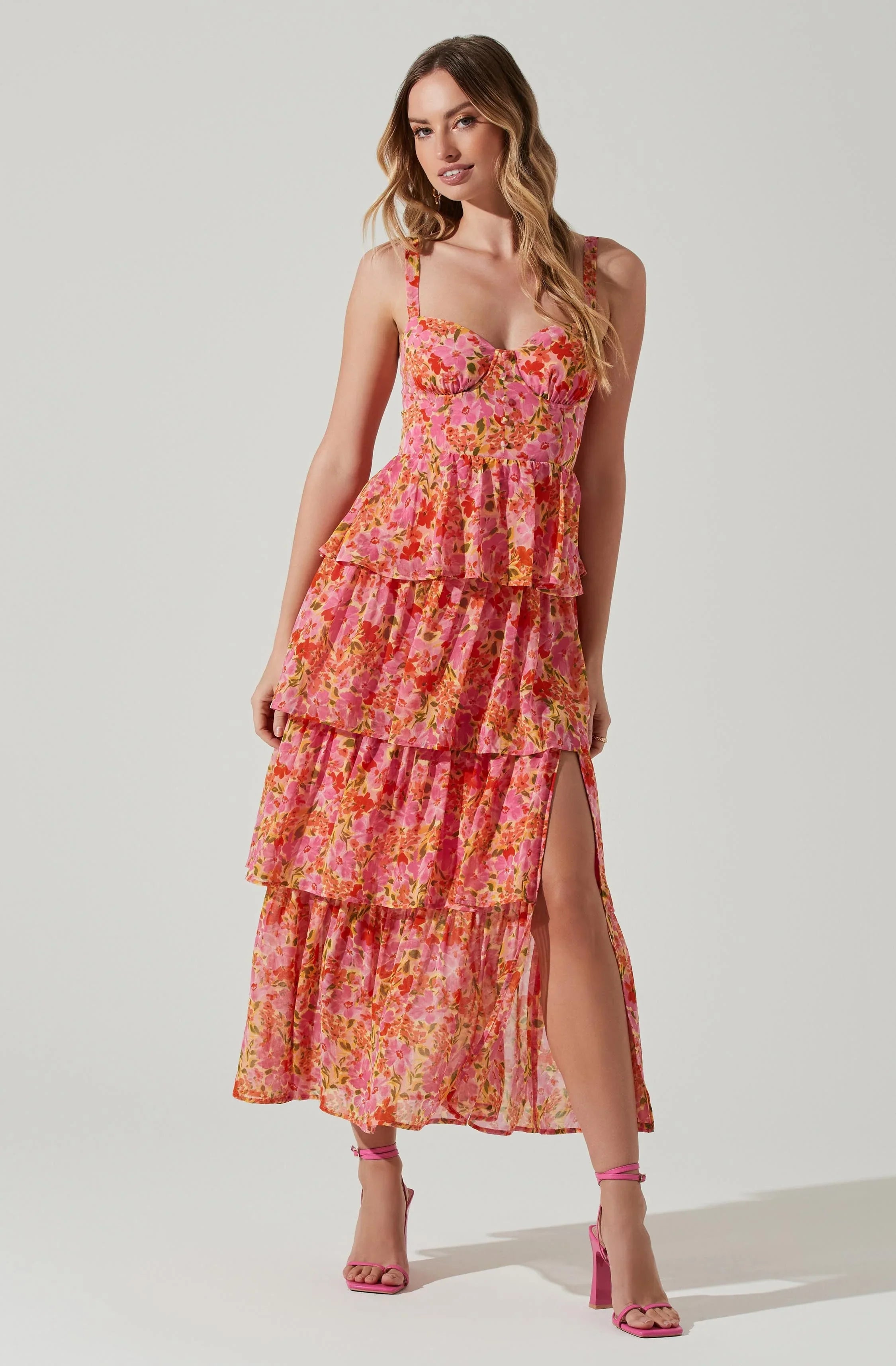 Lbruh Midsummer Floral Tiered Maxi Dress