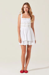 Lbruh Melaine Lace Trim Mini Dress