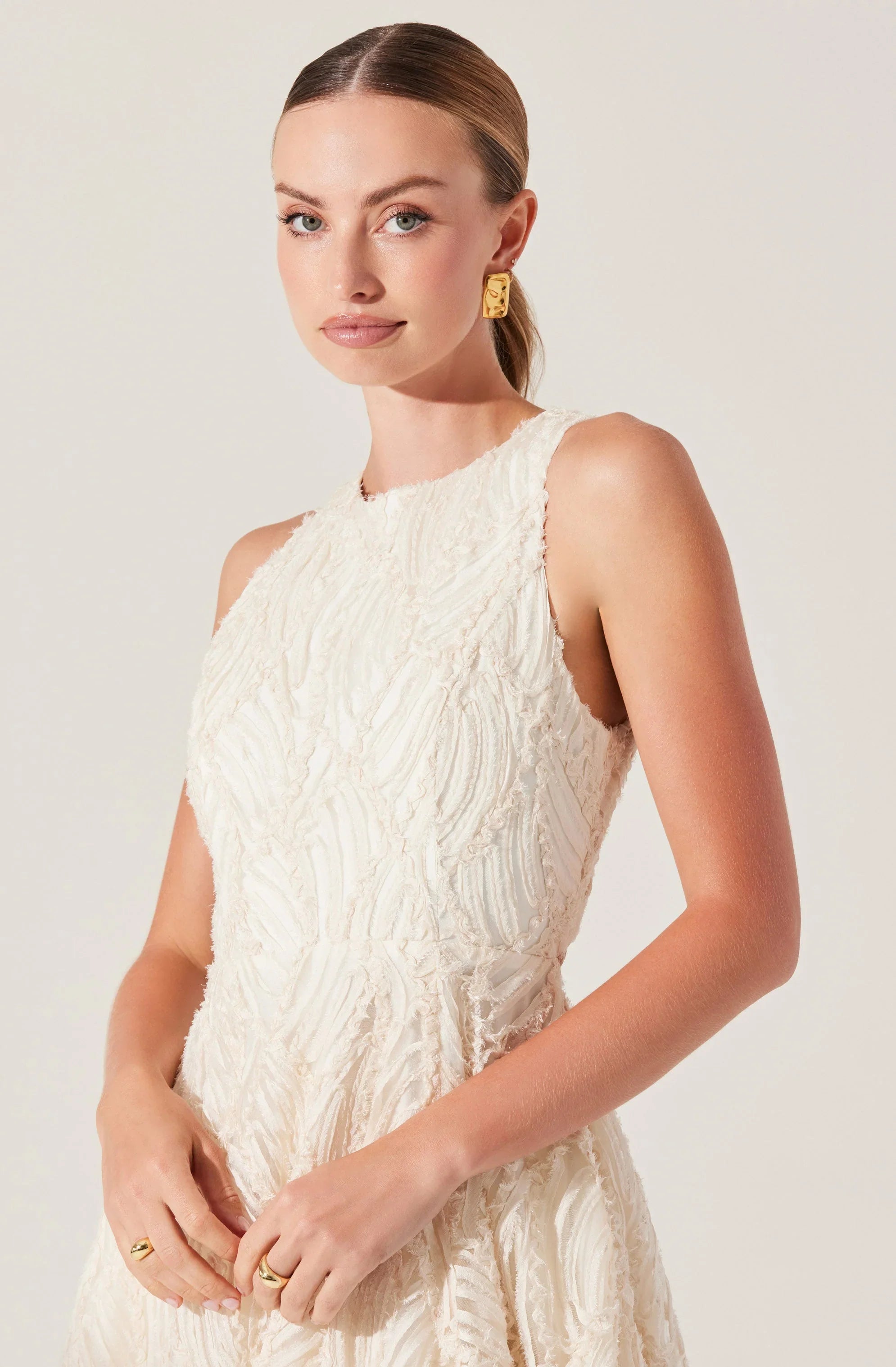 Lbruh Lillemor 3D Textured Midi Dress