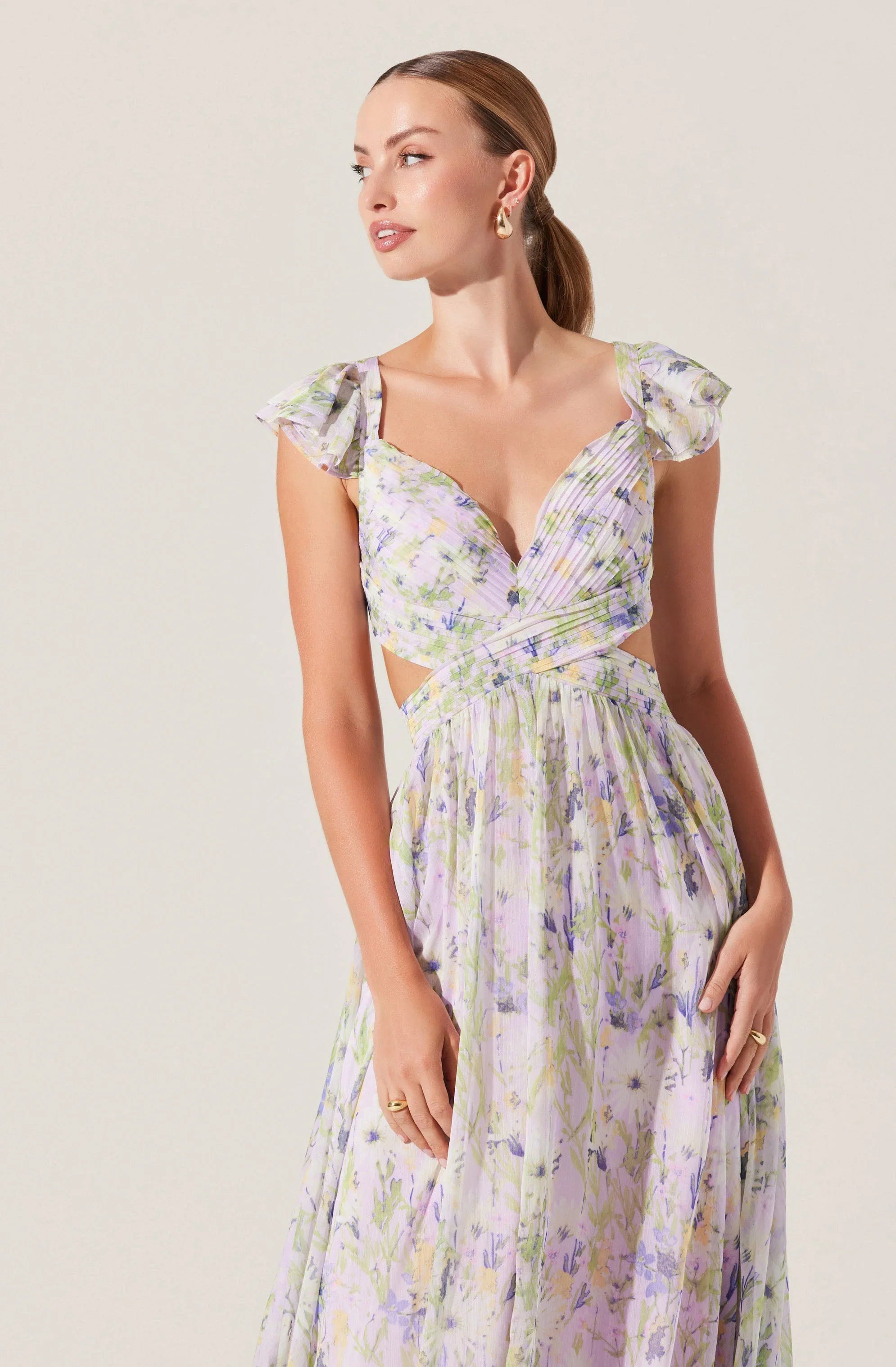 Lbruh Primrose Floral Strappy Back Maxi Dress