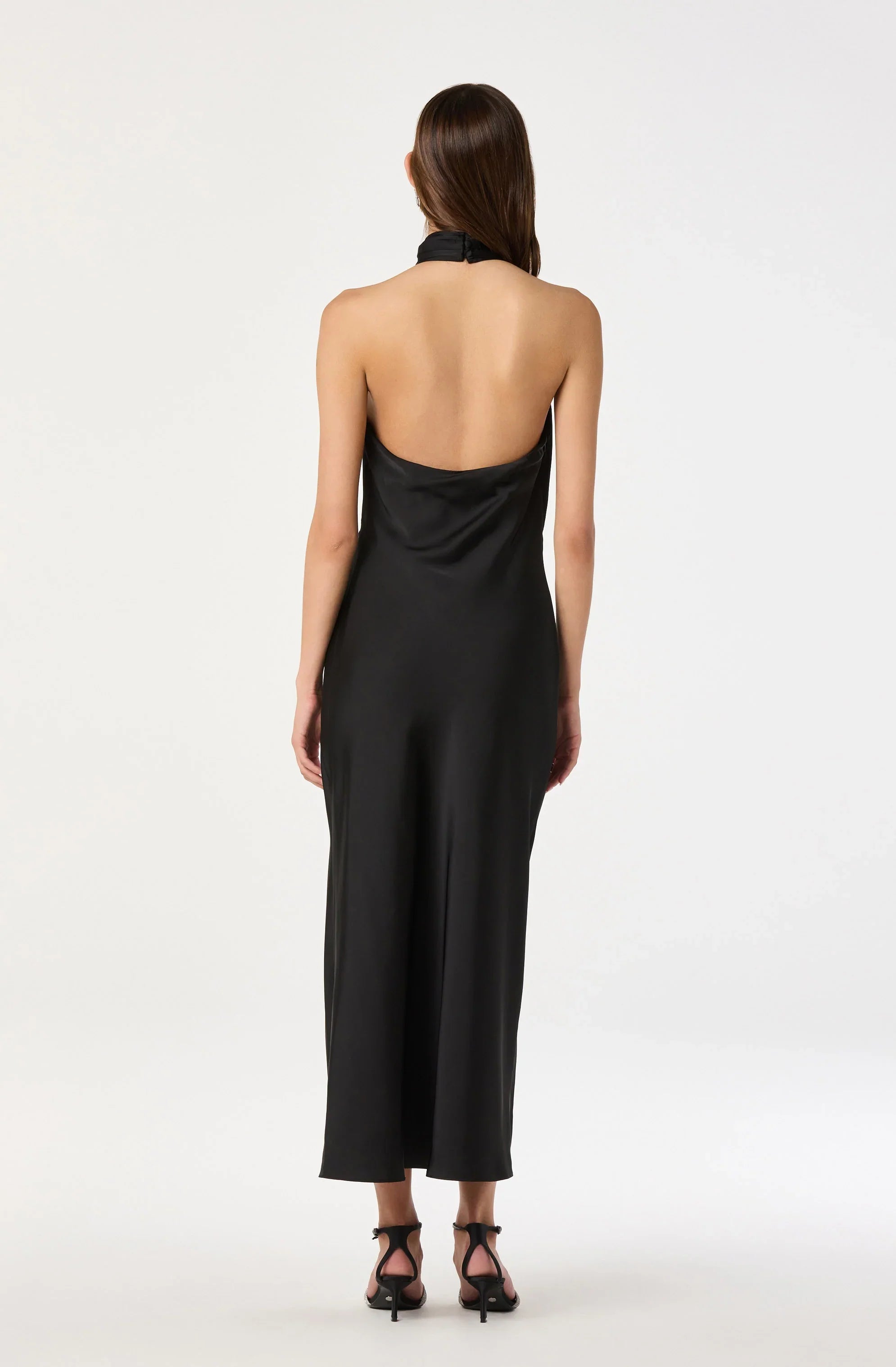 Lbruh Jasmin Satin Halter Maxi Dress
