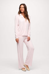 Long Sleeve Button-Up Pajama Shirt | Makeup