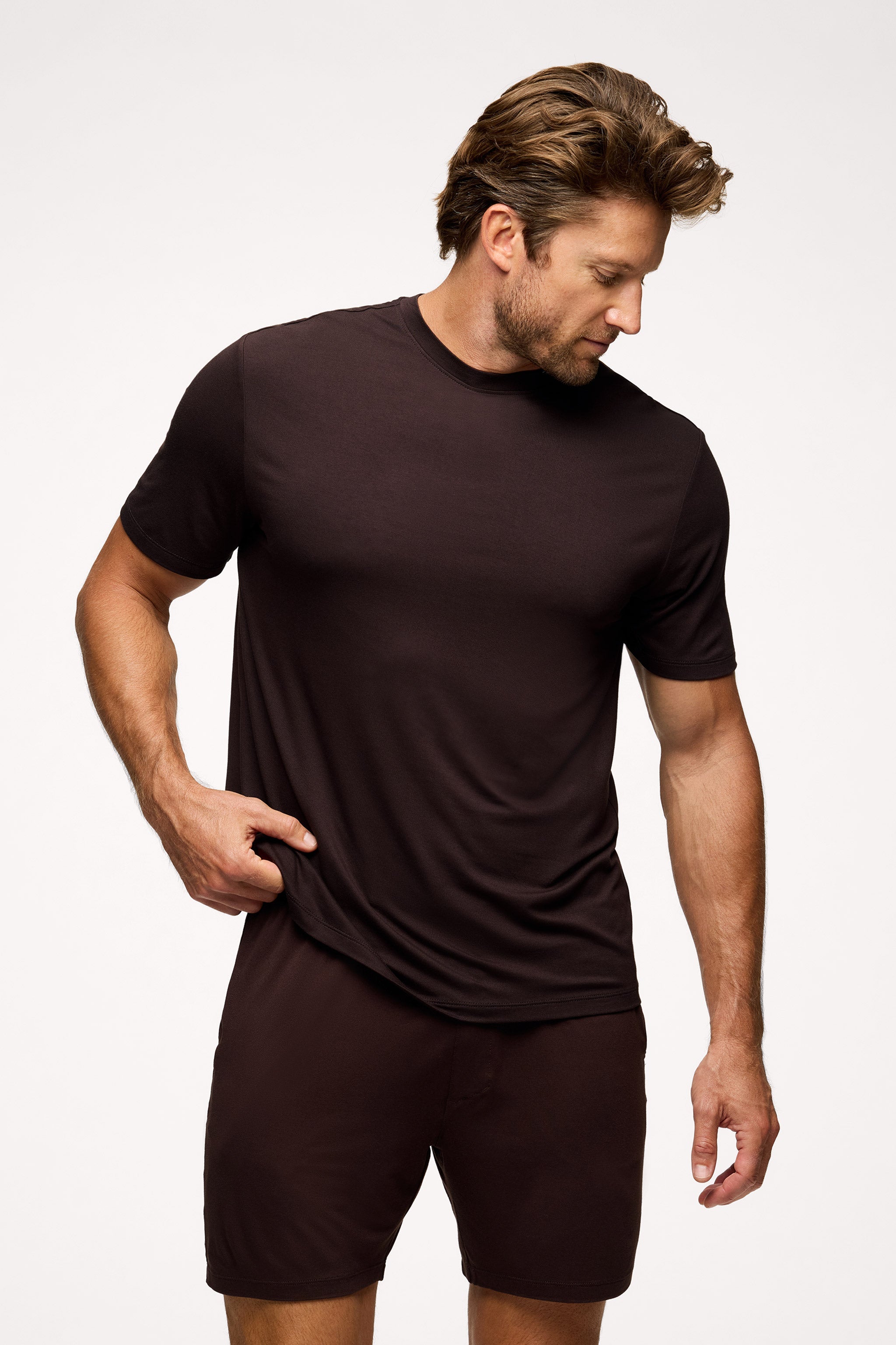 Men's Pajama Short Set | Espresso