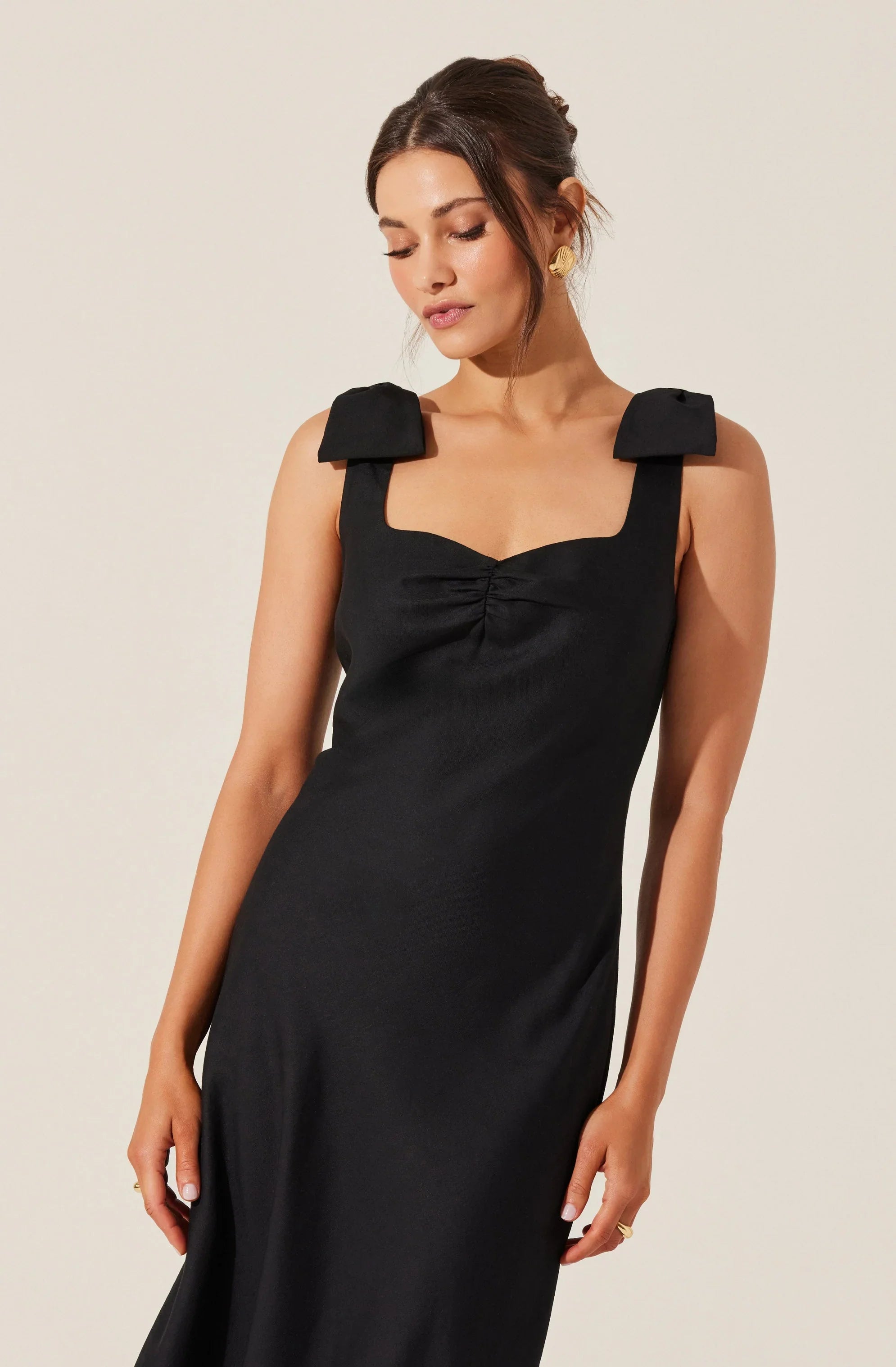 Lbruh Kateleya Bow Detail Midi Dress