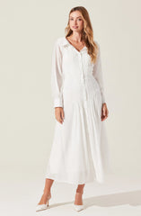 Lbruh Diell Pleated Midi Dress