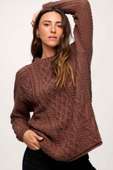 Heritage Cable Sweater | Cocoa