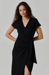Lbruh Knit Wrap Midi Dress