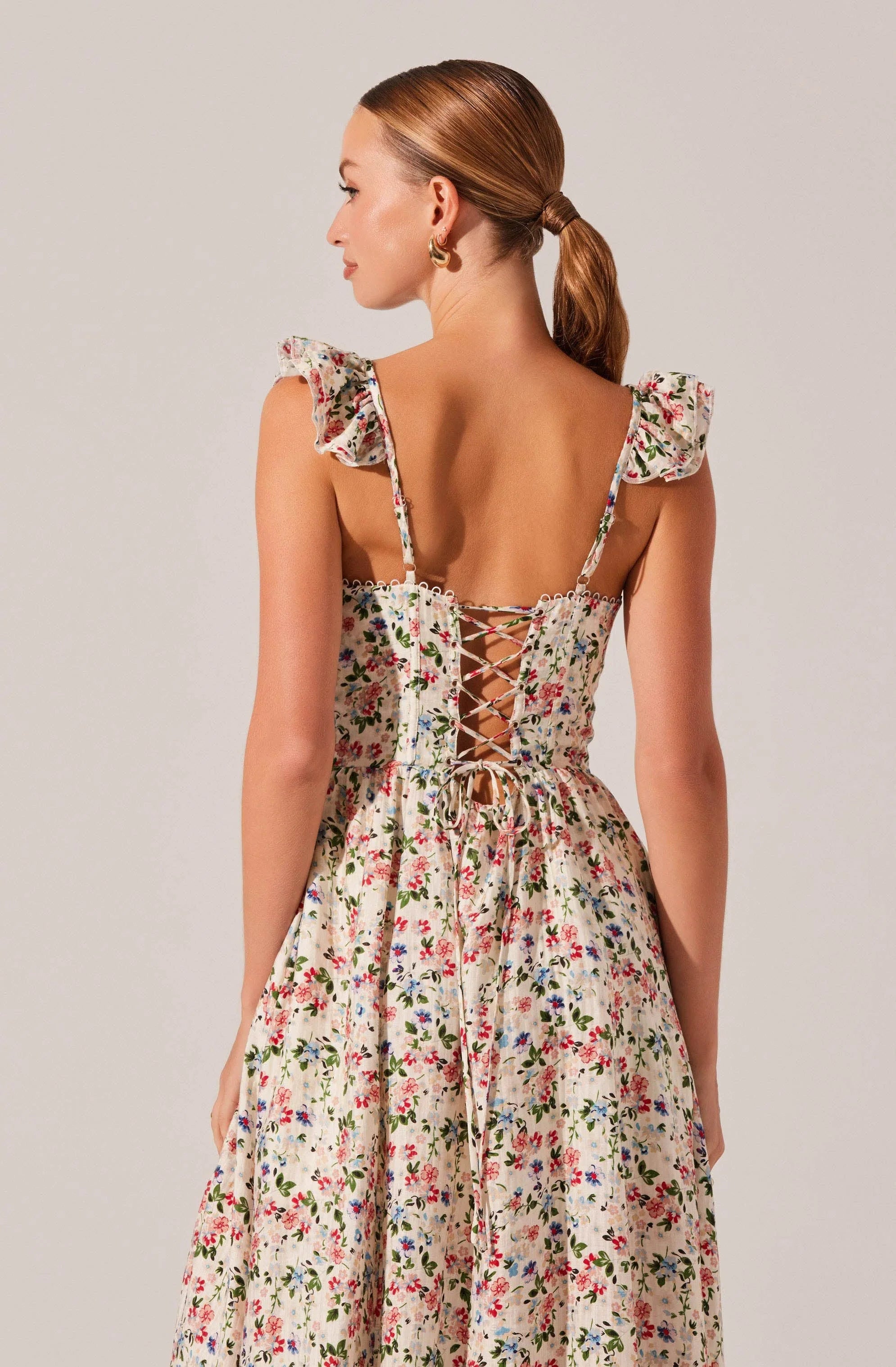 Inixyf Wedelia Floral Midi Dress
