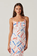 Lbruh Joan Satin Midi Dress