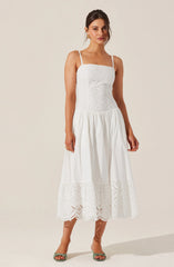 Lbruh Nathalia Eyelet Midi Dress