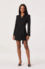 Lbruh Kesari Pleated Blazer Wrap Dress