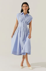 Lbruh Beckett Tapered Waist Pleated Dress