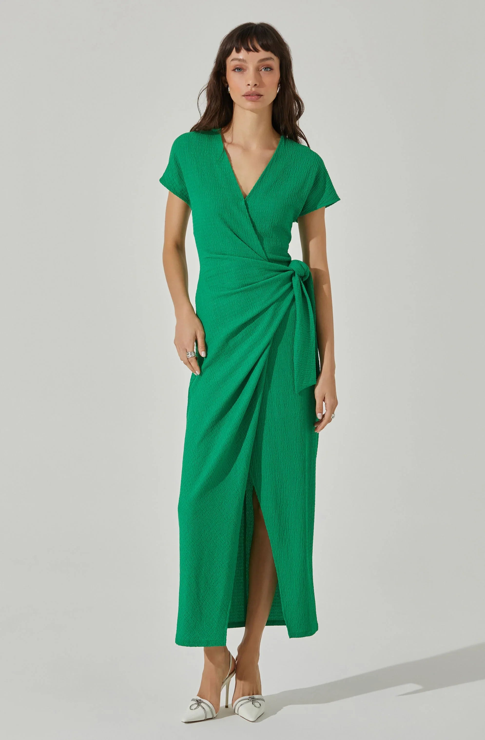 Lbruh Knit Wrap Midi Dress