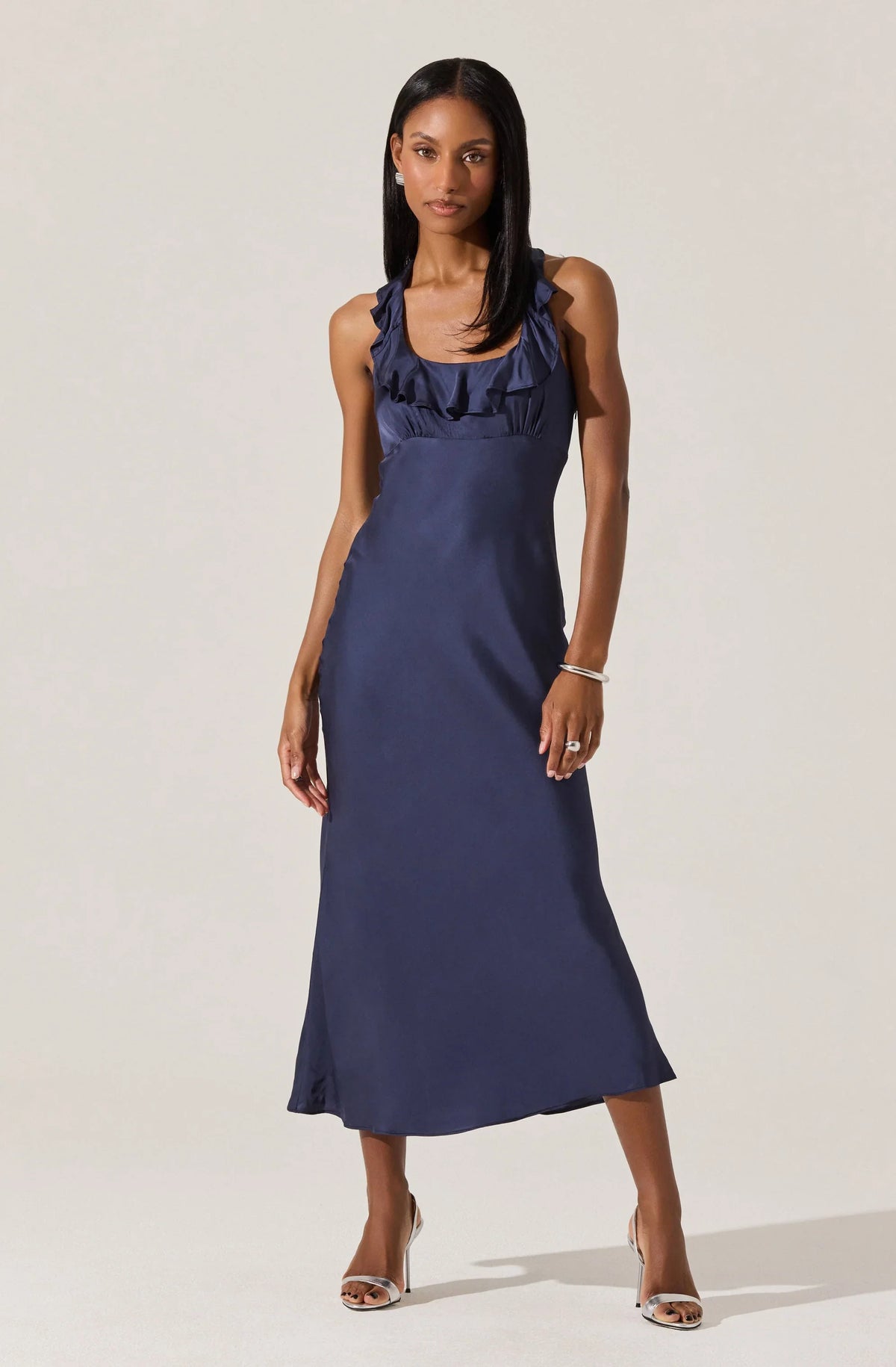 Lbruh Morrigan Ruffle Trim Halter Dress