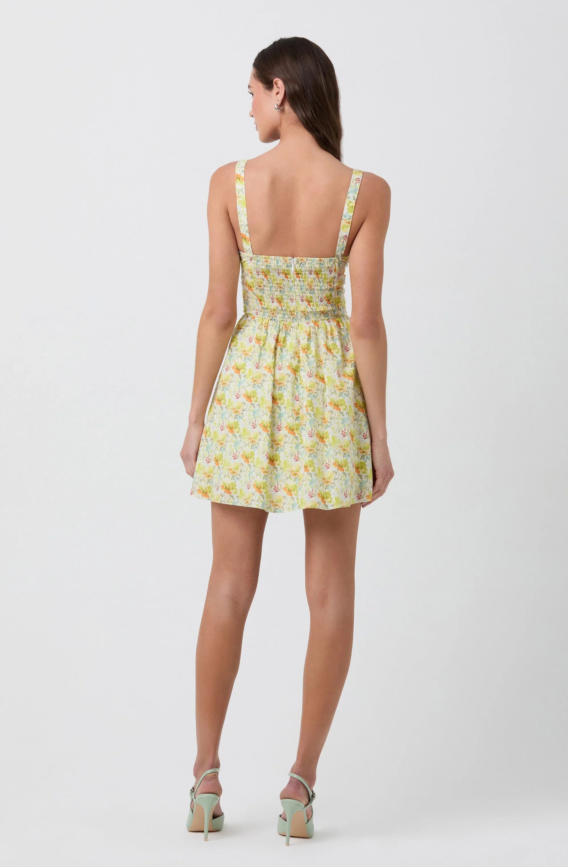 Lbruh Floral Milkmaid Mini Dress