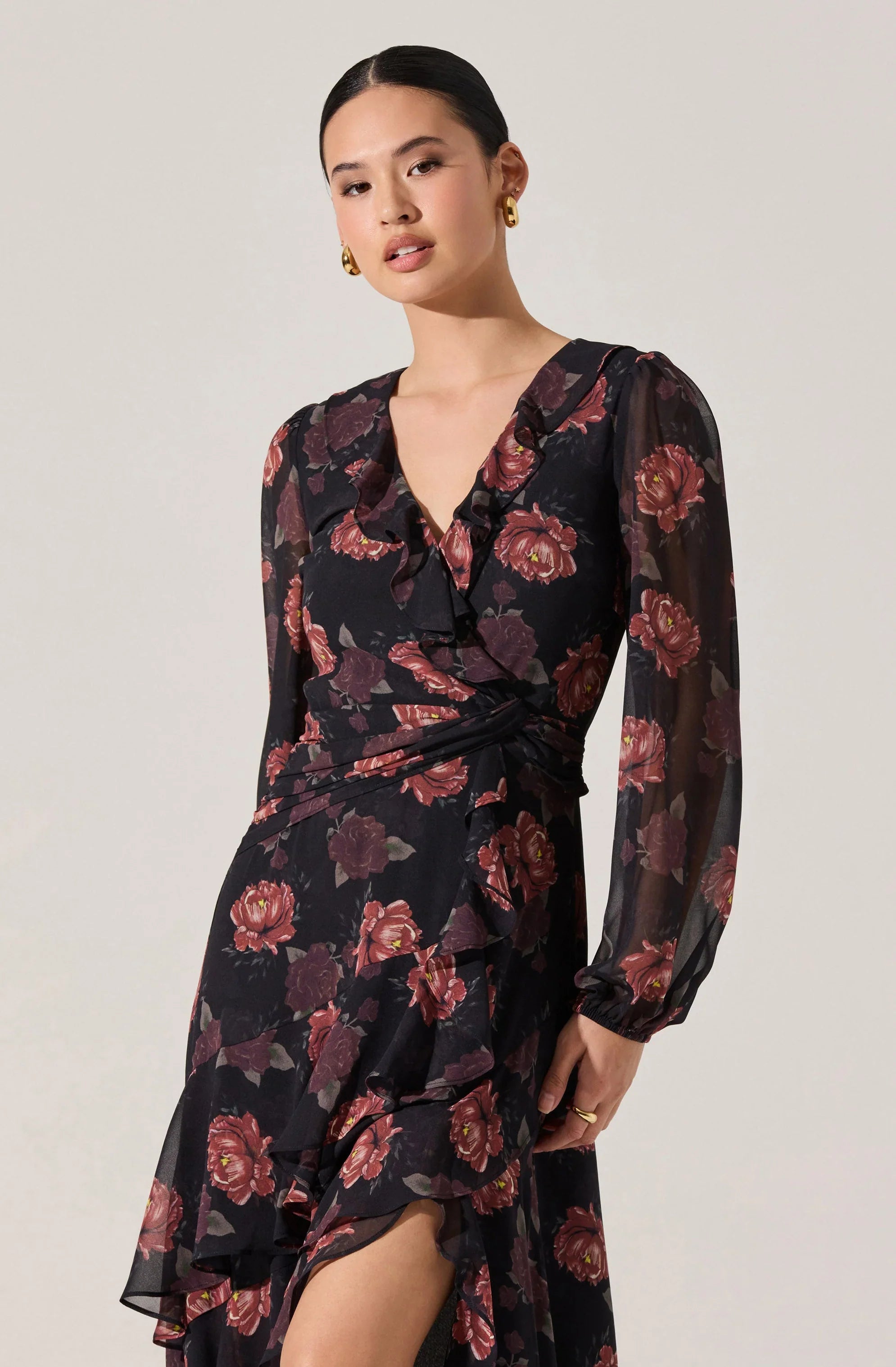 Lbruh Corrina Floral Ruffle Maxi Dress
