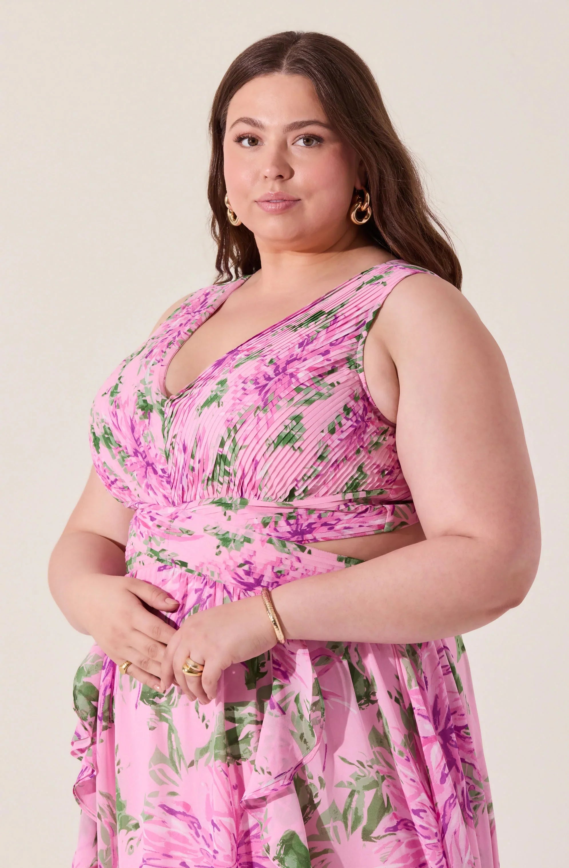 Lbruh Noya Floral Cutout Maxi Dress
