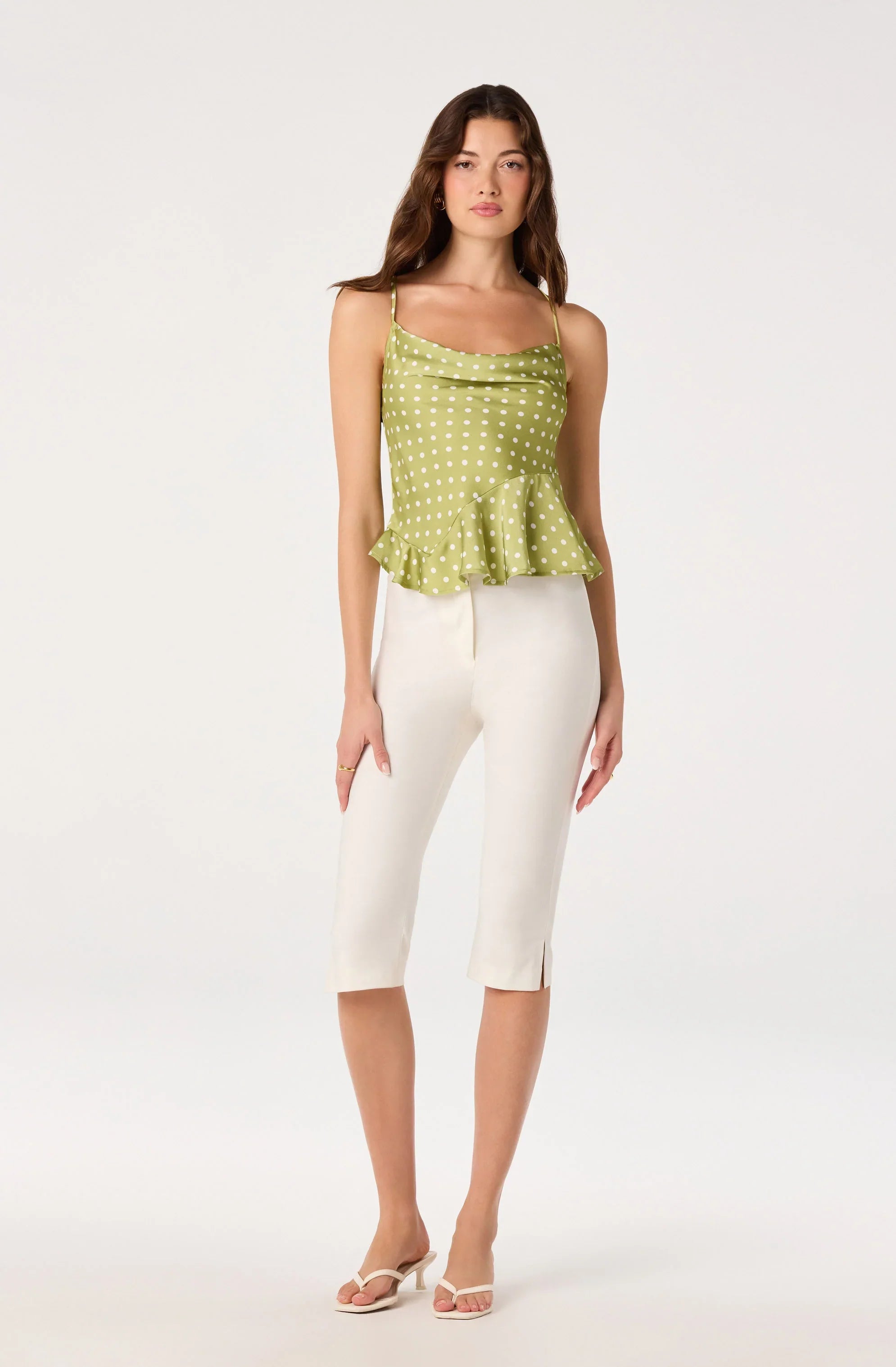 Inixyf Everli Cowl Neck Peplum Top