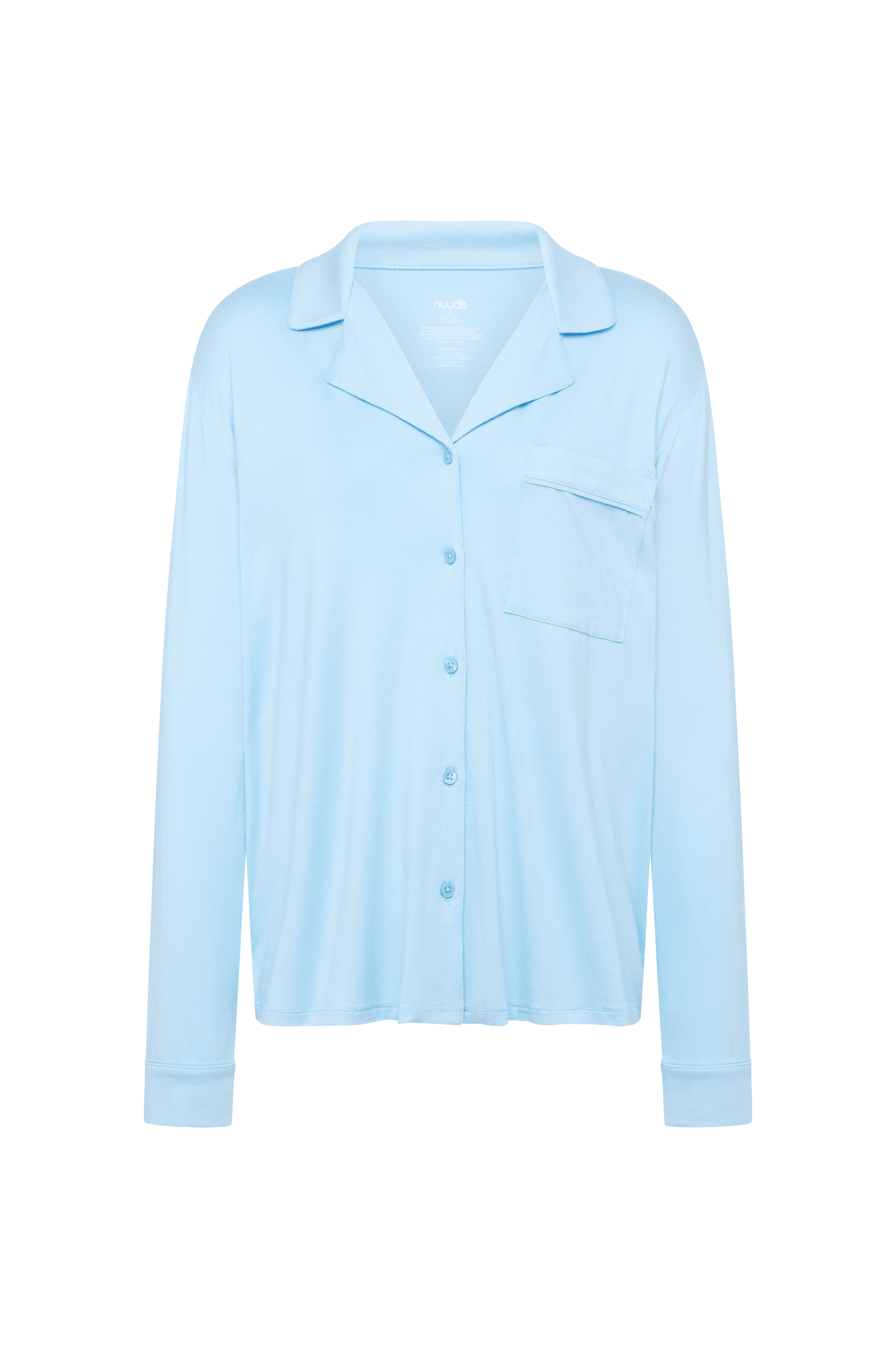 Long Sleeve Button-Up Pajama Shirt | Sky