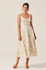 Lbruh Julietta Floral Corset Midi Dress