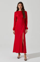 Lbruh Elyse Satin Maxi Dress