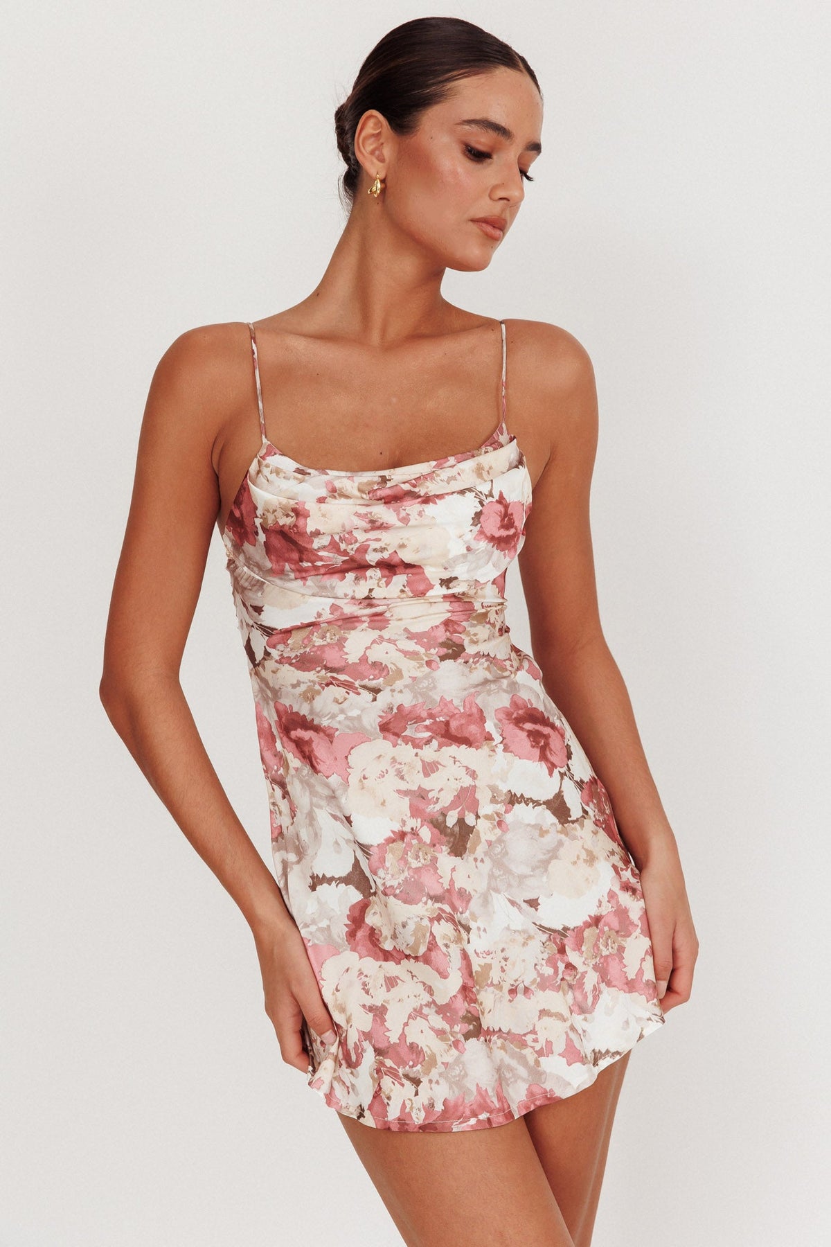 Well Versed Pleated Mini Dress Rose Main image