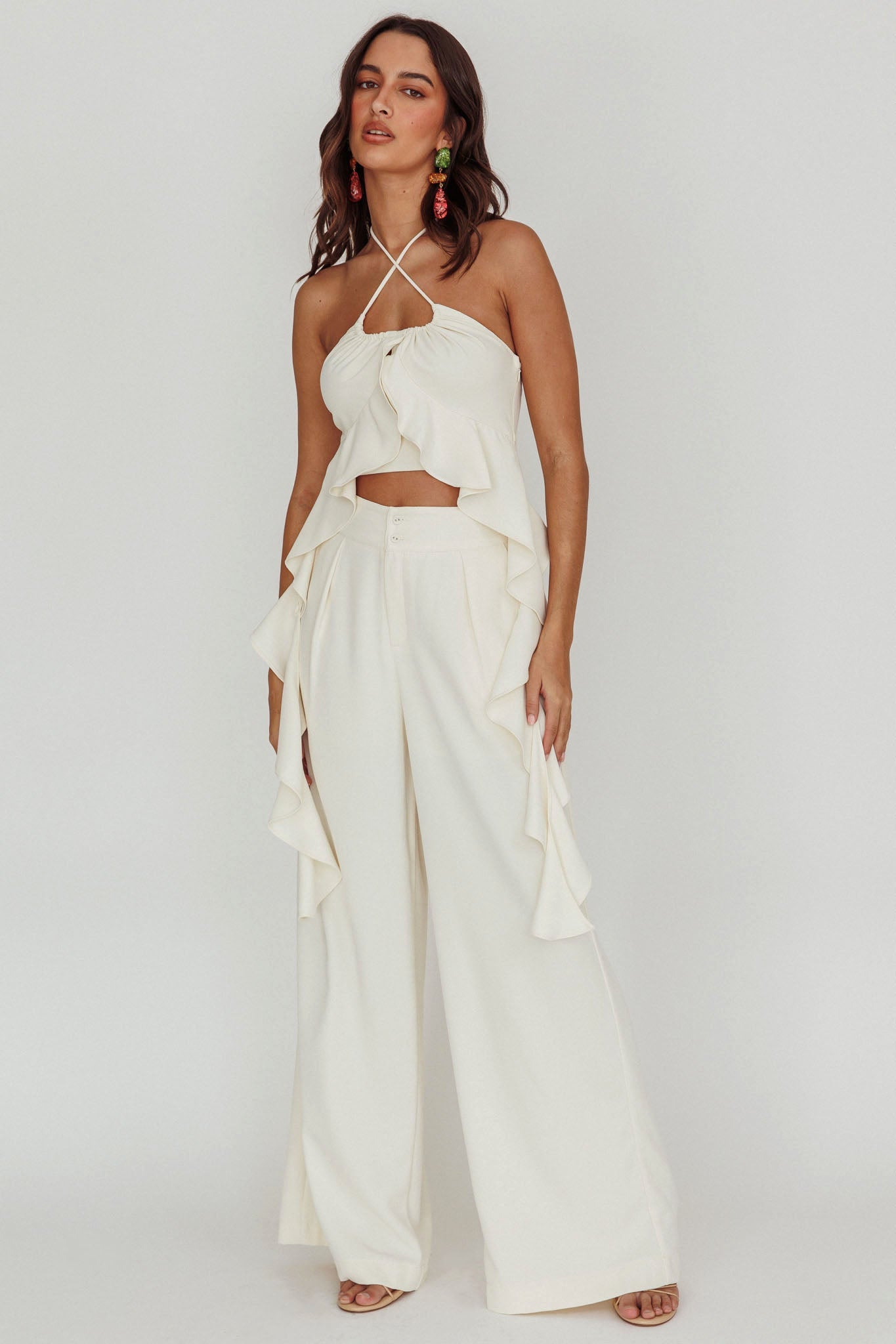 Songbird Wide Leg Pants Bone Secondary image