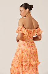 Lbruh Wilder Pleated Floral Maxi Dress