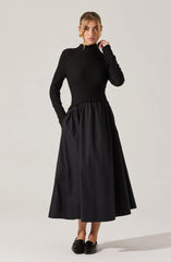 Lbruh Kearney Mixed Media Midi Dress