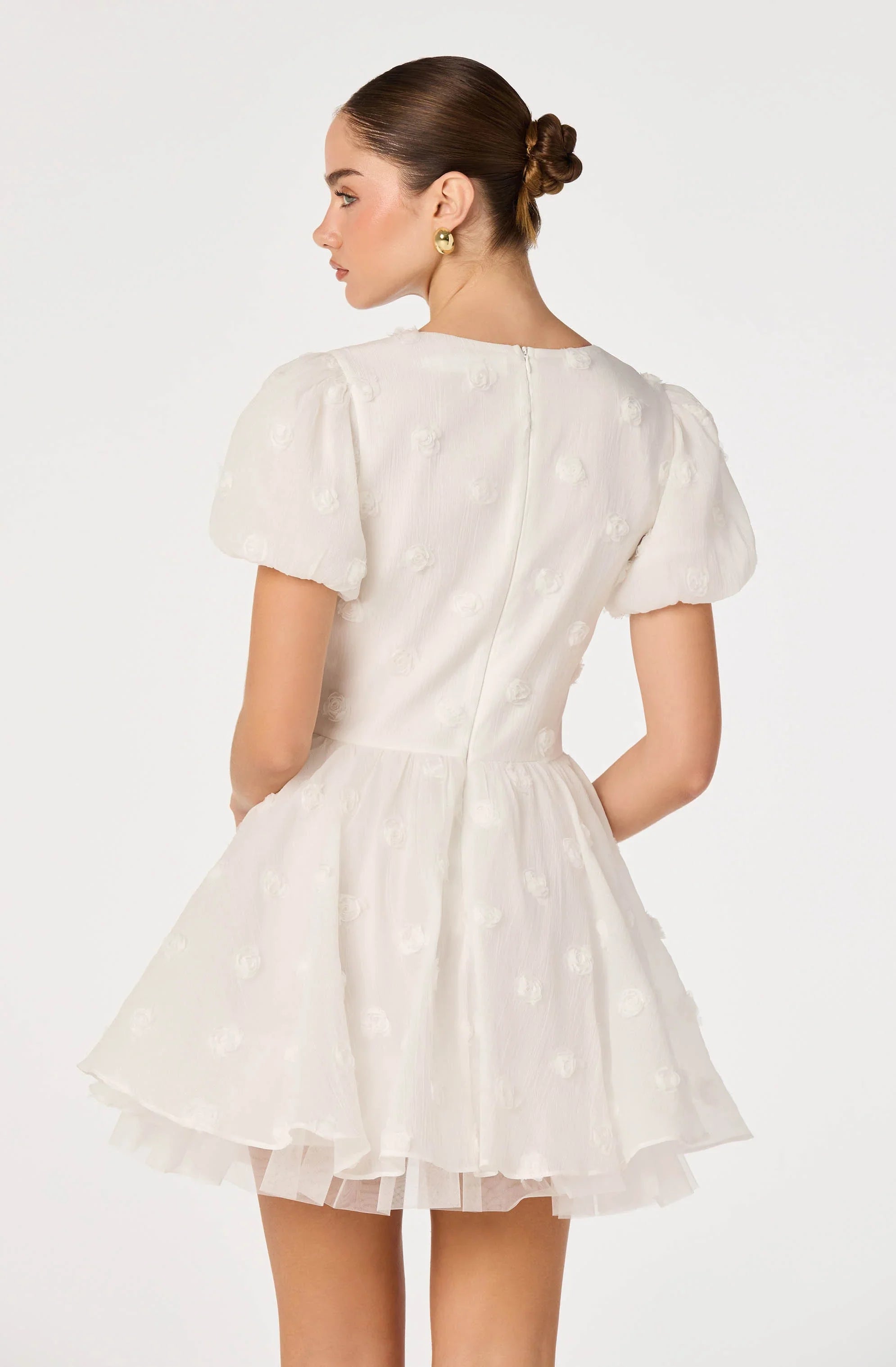 Inixyf Sommer 3D Floral Mini Dress
