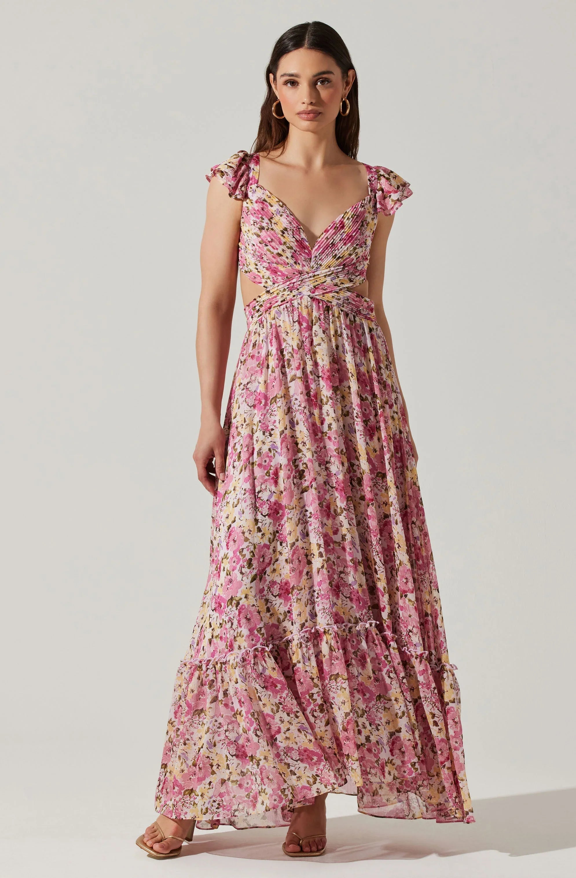 Lbruh Primrose Floral Strappy Back Maxi Dress