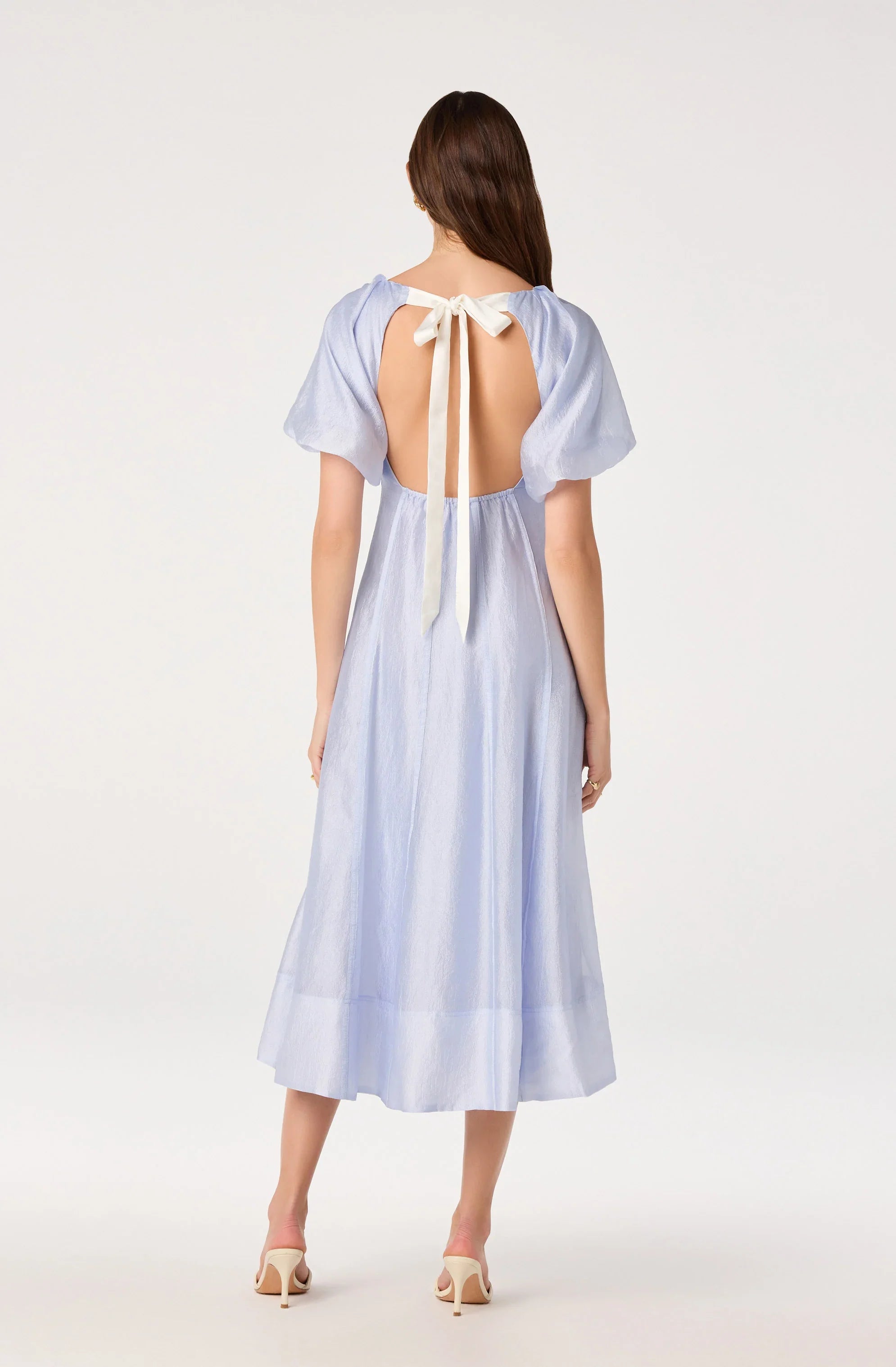 Inixyf Kathaleya Puff Sleeve Midi Dress