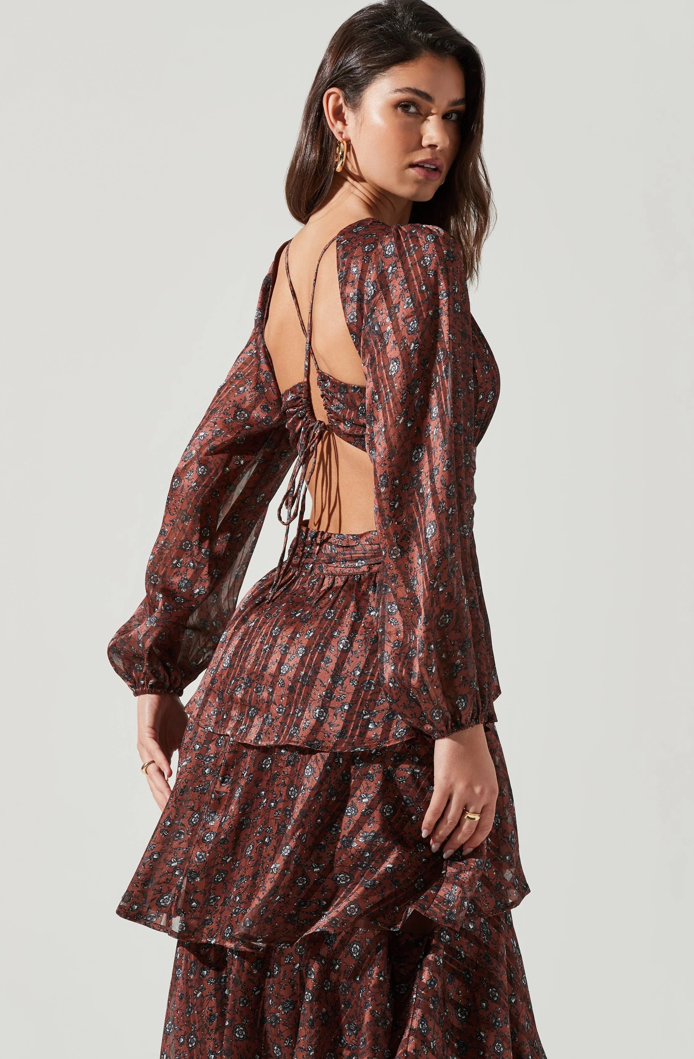 Lbruh Anora Floral Tiered Maxi Dress