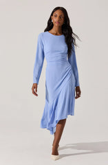 Lbruh Long Sleeve Asymmetrical Hem Dress