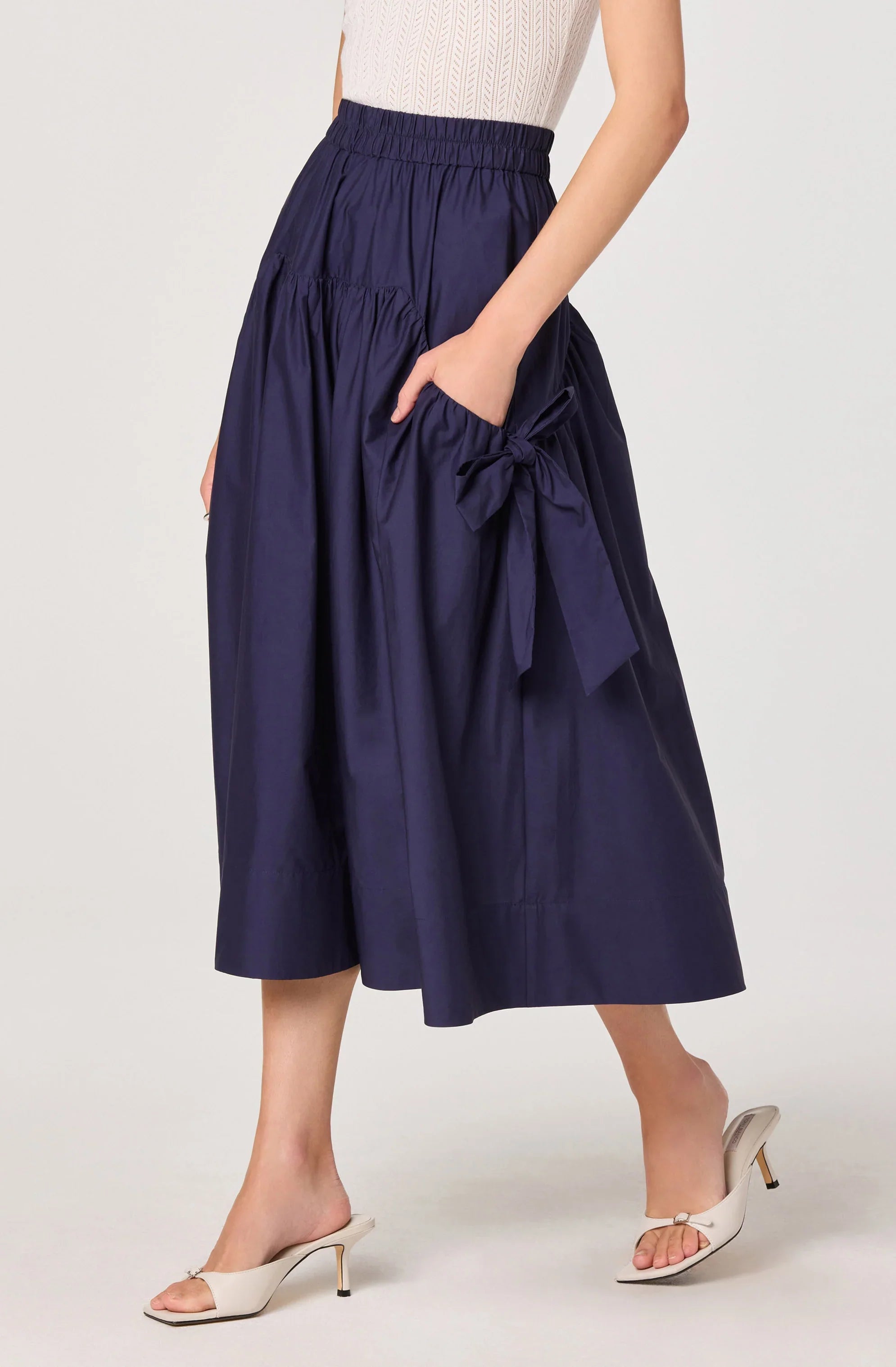 Inixyf Lylah Bow Midi Skirt