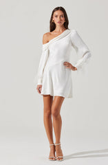 Lbruh Augusta Feather Trim Mini Dress