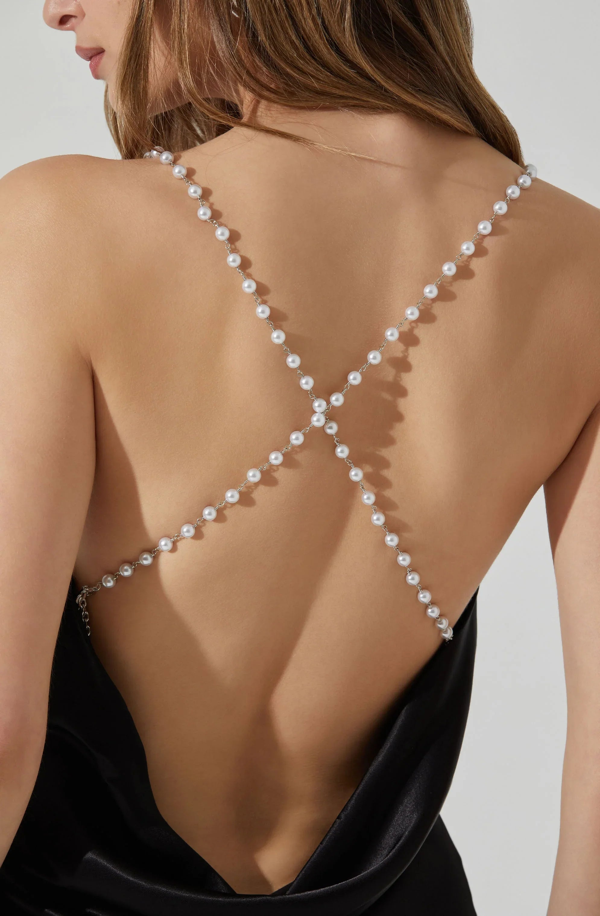 Lbruh Maxime Pearl Straps Maxi Dress