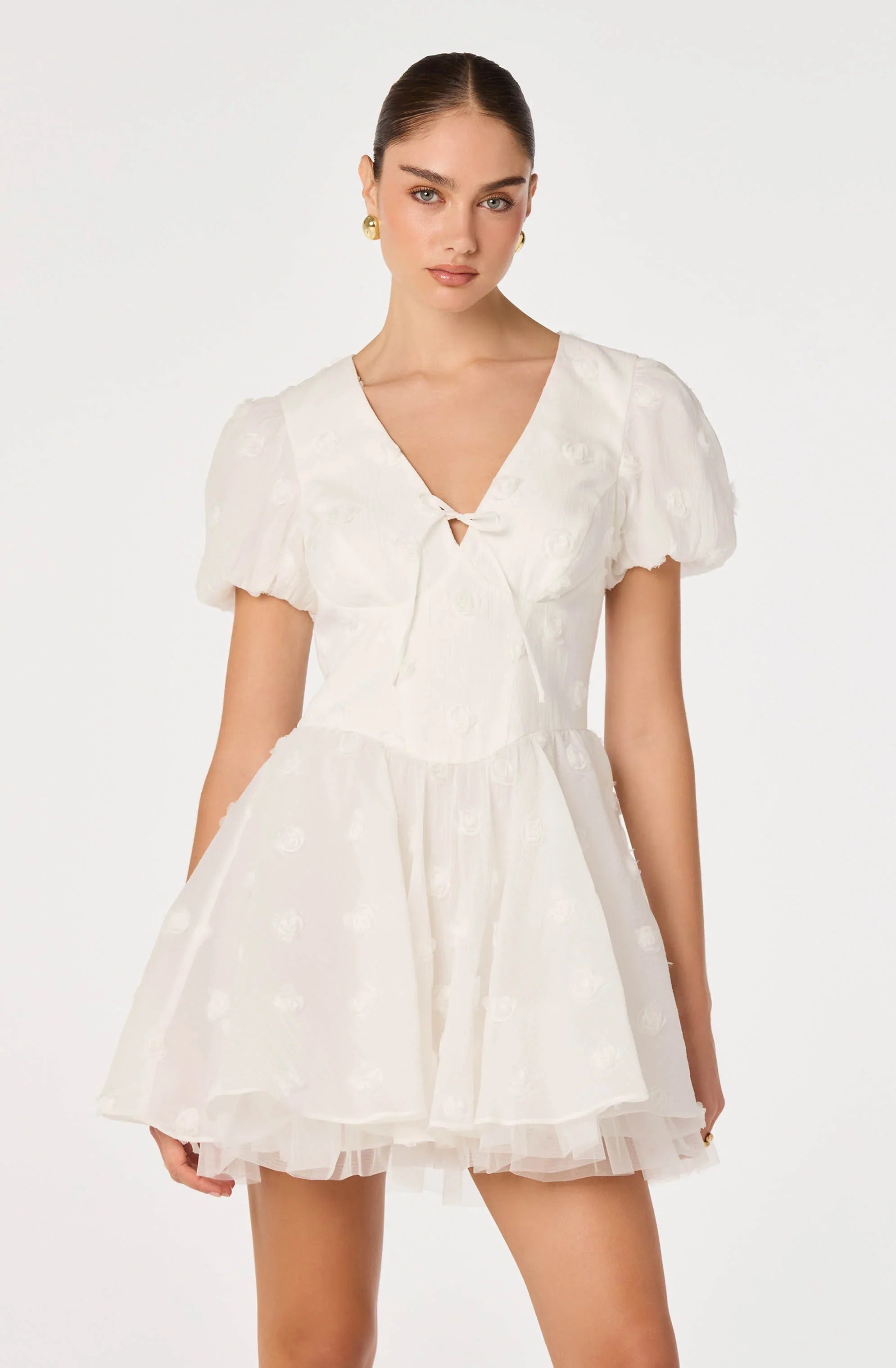Inixyf Sommer 3D Floral Mini Dress