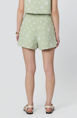 Inixyf Janell Floral Applique Tweed Skort