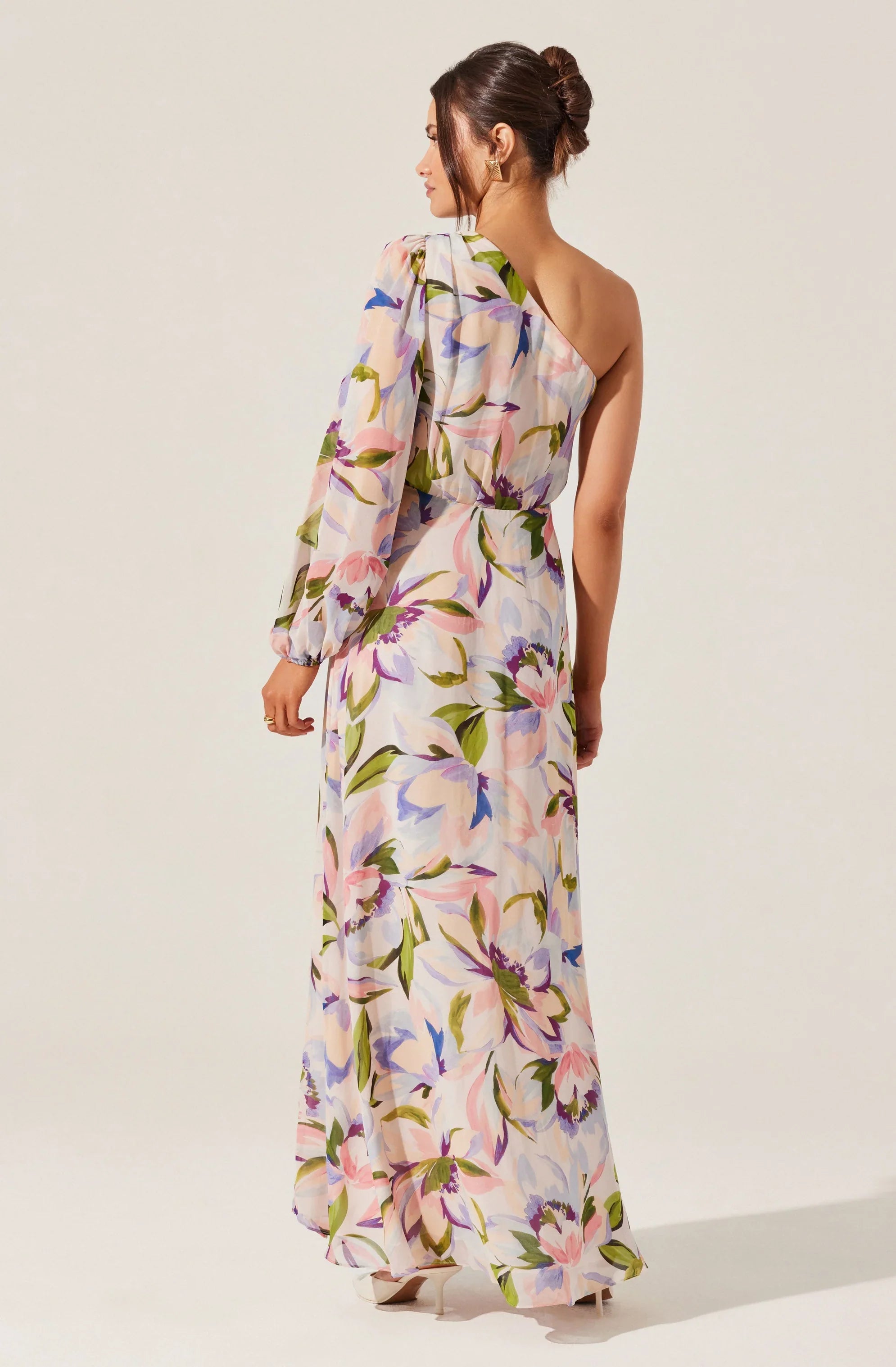 Lbruh Sandersonia Floral One Shoulder Dress