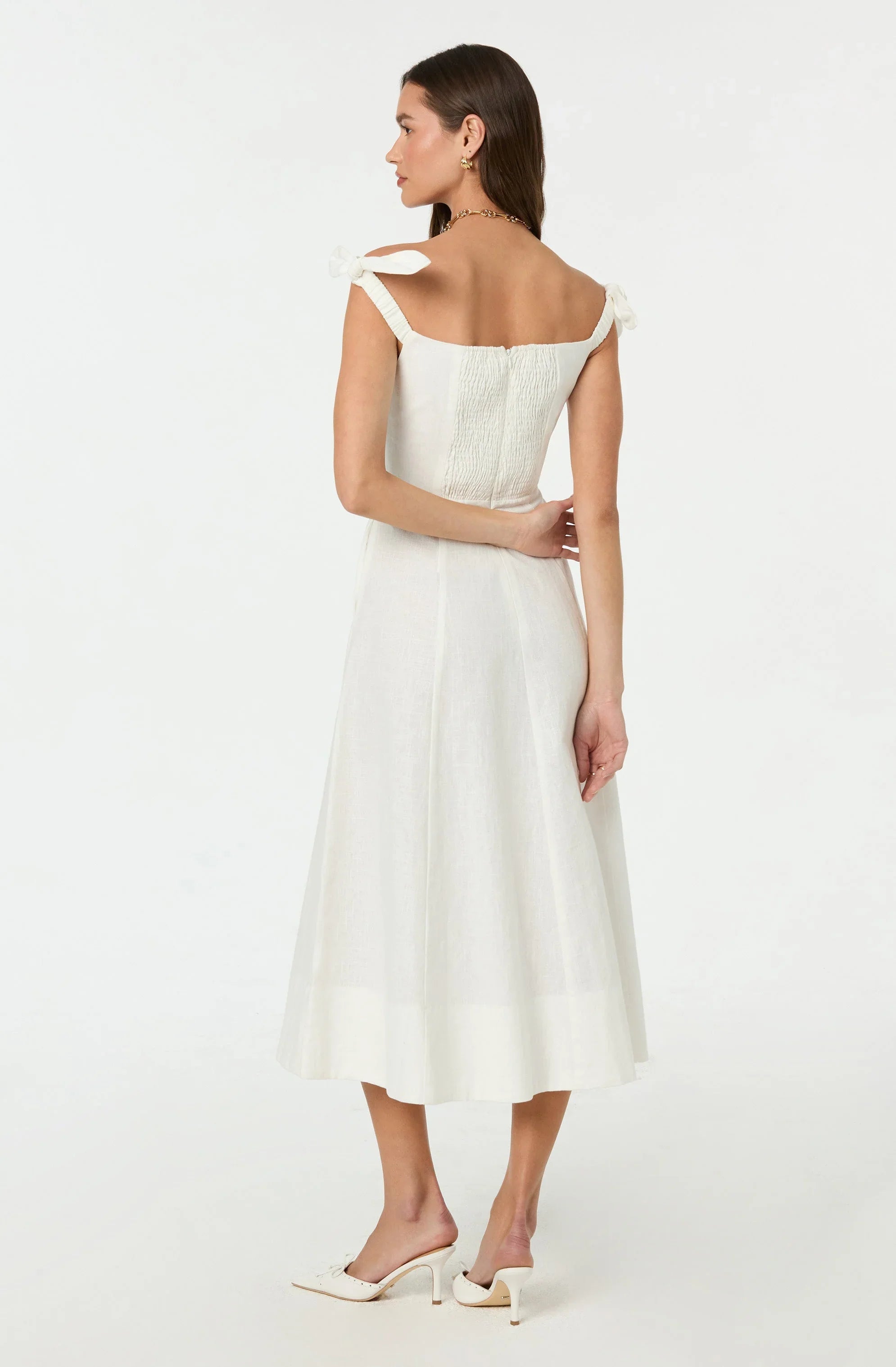 Lbruh Charelin Linen Off Shoulder Dress