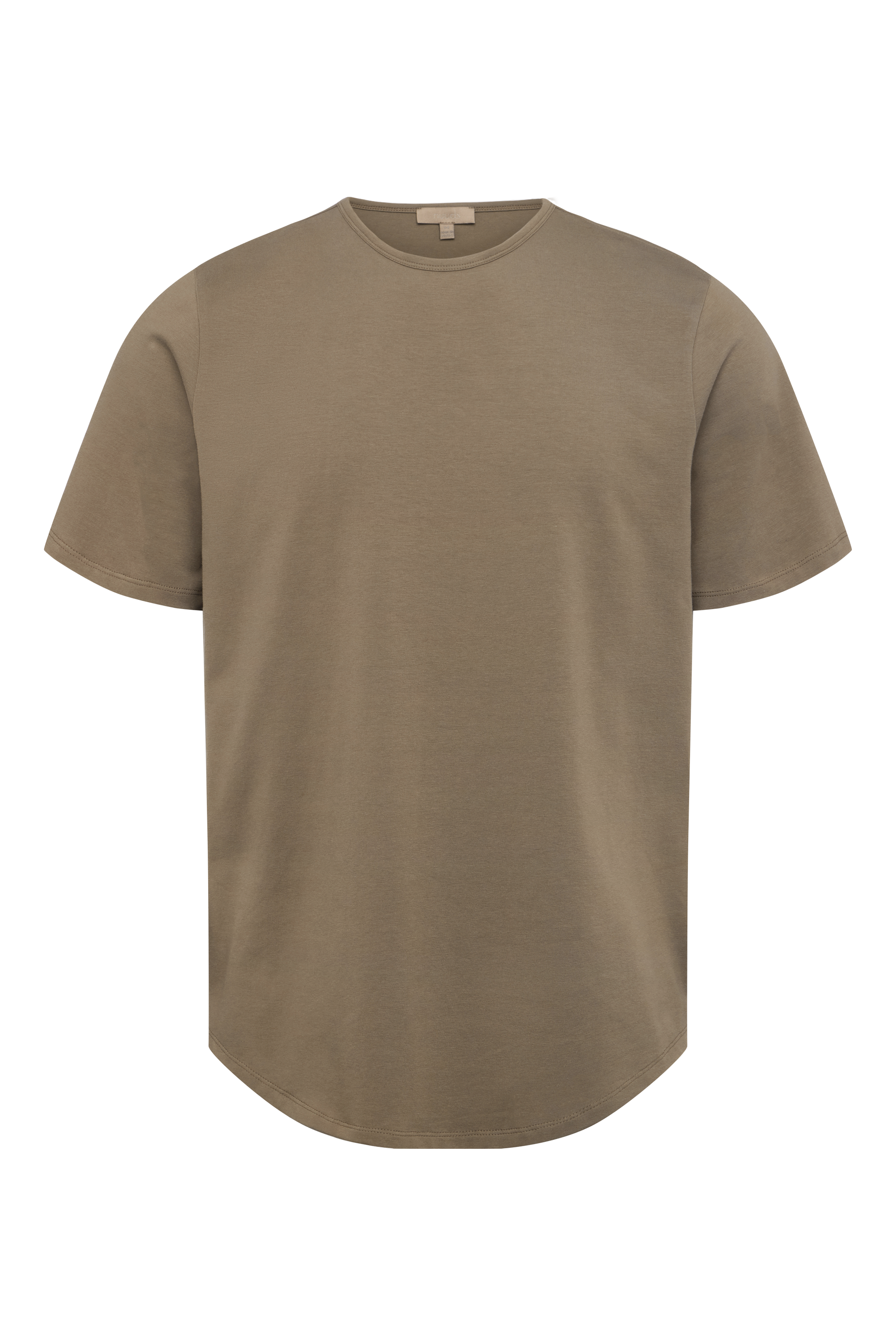 Freeform Curved Hem Tee | Mocha