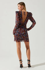 Lbruh Cindy Floral Long Sleeve Mini Dress