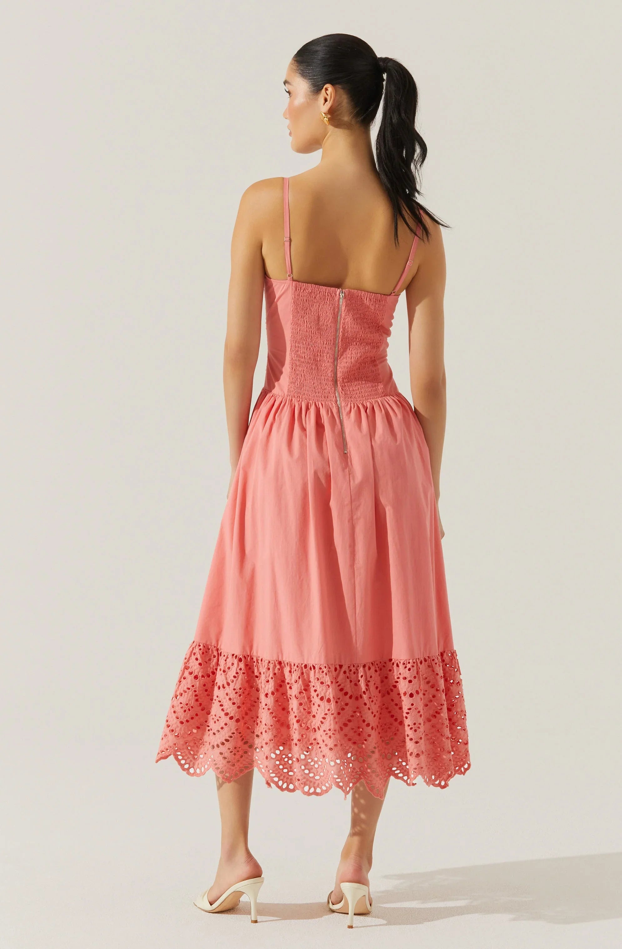 Lbruh Nathalia Eyelet Midi Dress