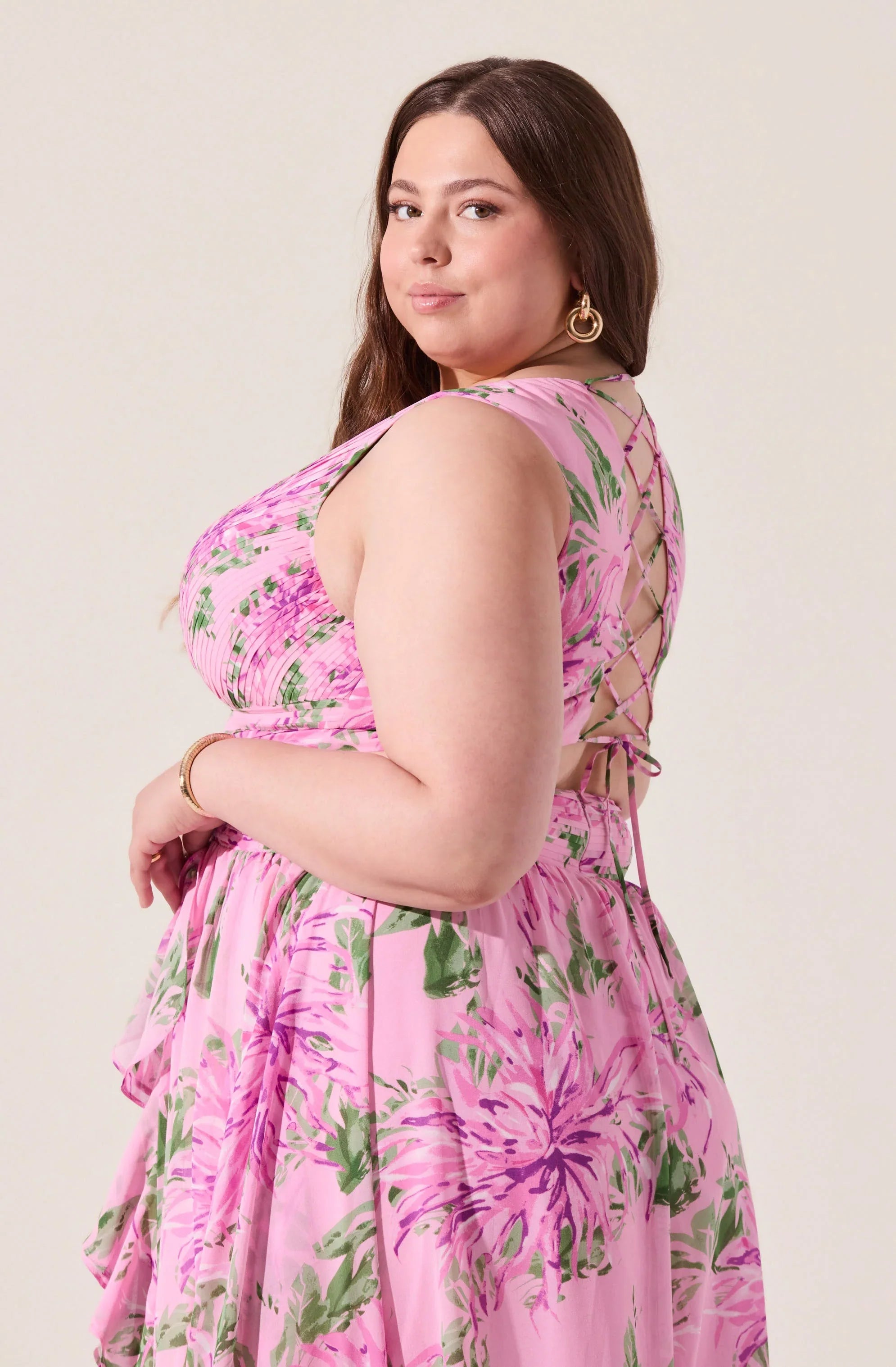 Lbruh Noya Floral Cutout Maxi Dress